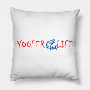 Yooper Life Fish Design Pillow