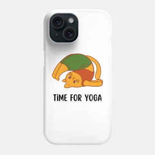 Multicoloured Illustrated Cat Time For Yoga Phone Case