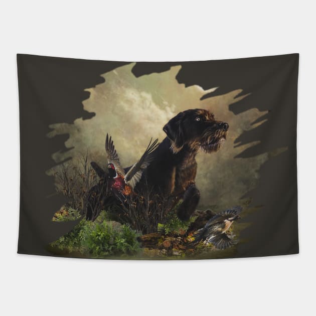 German Wirehaired Pointer Tapestry by German Wirehaired Pointer 