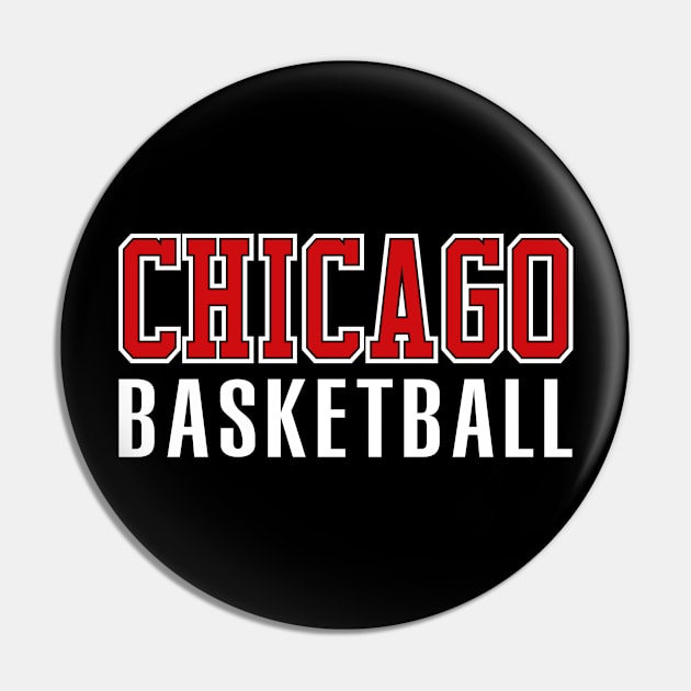 Chicago Basketball Pin by Buff Geeks Art