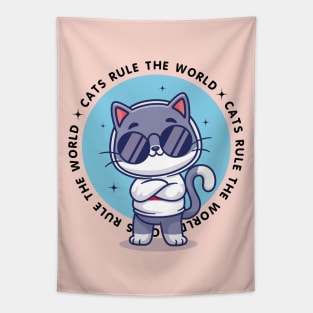 Cats rule the World Tapestry