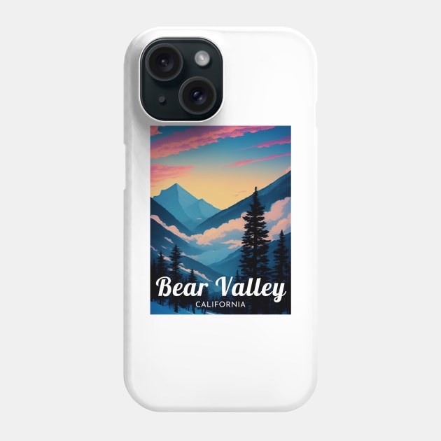 Bear Valley California United States ski Phone Case by UbunTo