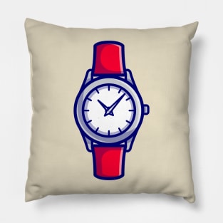 Wristwatch Cartoon Illustration Pillow