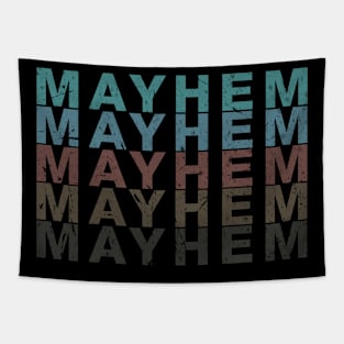 Mayhem Personalized Name Vintage Styles Christmas 70s 80s Tapestry