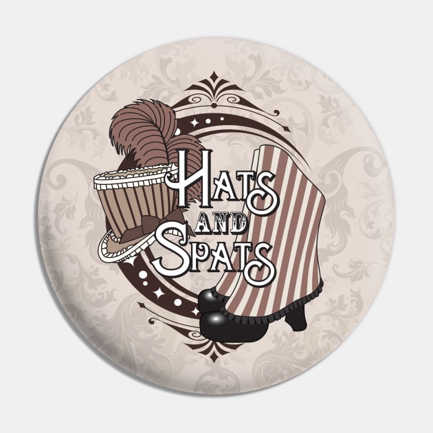 Hats and Spats Damask Pin by hatsandspats