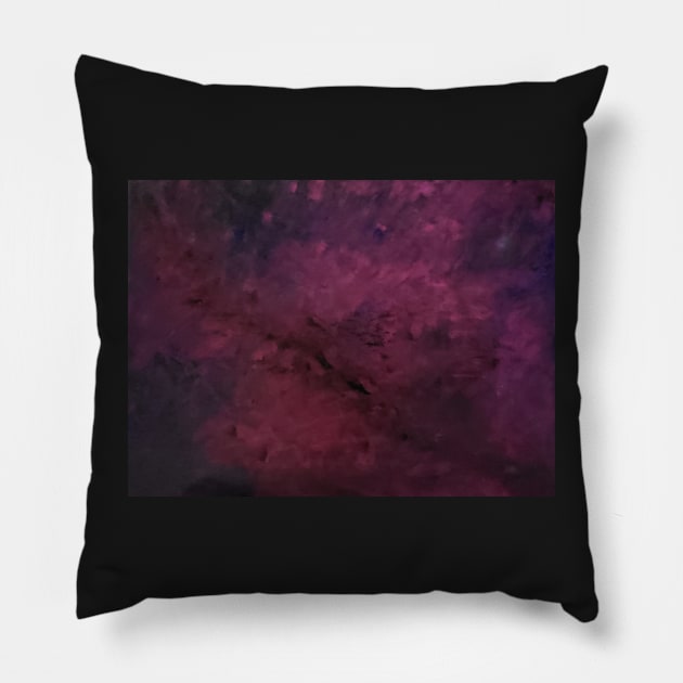 Magenta acrylic painting by Tabitha Kremesec Pillow by TeteSteva19