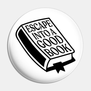 Escape into a good book Pin