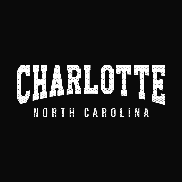 Charlotte, North Carolina - NC Football Typography by thepatriotshop