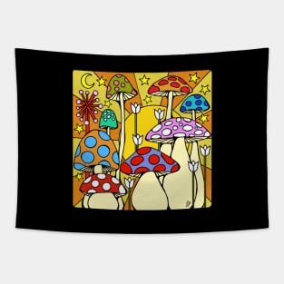 Mushroom Sunbeams Tapestry