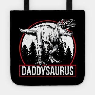 Funny Daddysurus Rex Daddy Saurus Fathers Day Gift Tote