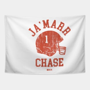 Ja'Marr Chase Cincinnati Helmet Font Tapestry