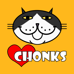 Heart Chonks - Tuxedo Cat T-Shirt