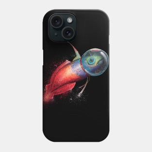 Red Fire Goby Swimming Into Space Phone Case