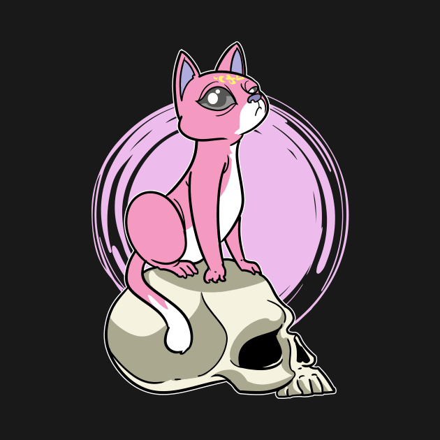 Pastel Goth Cat Skull Kawaii by ModernMode