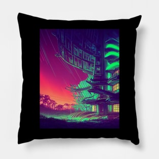 Lighting Sunset Rainforest Pillow