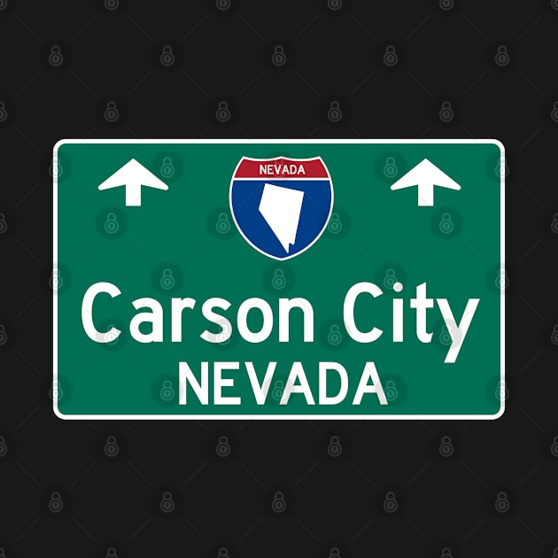 Carson City Nevada Highway Guide Sign by Go With Tammy