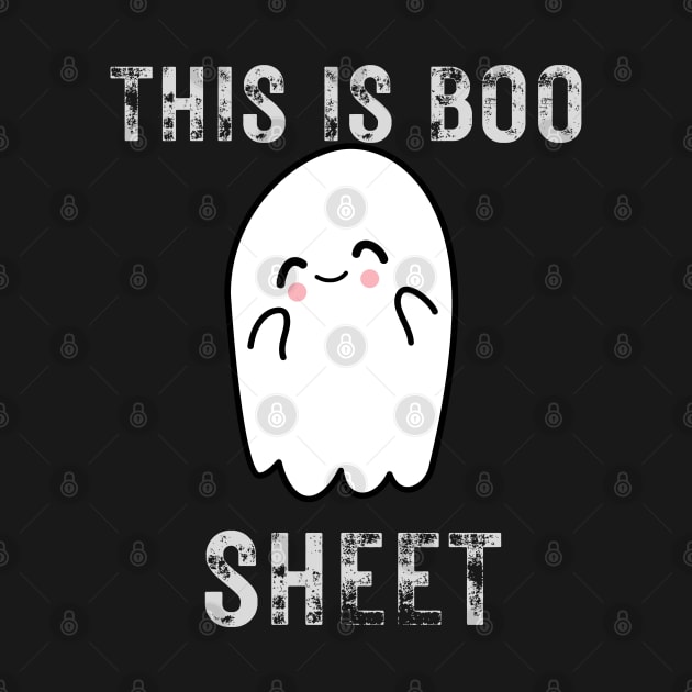 This Is Boo Sheet Ghost Retro Halloween Costume by ACH PAINT