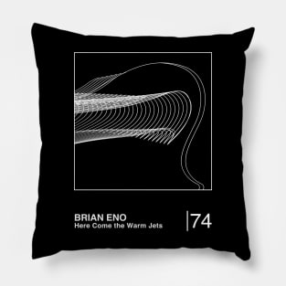 Here Come the Warm Jets / Original Minimalist Graphic Artwork Design Pillow