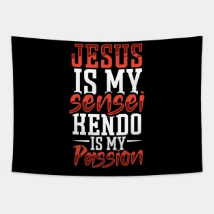 Jesus and Kendo are my passion Tapestry