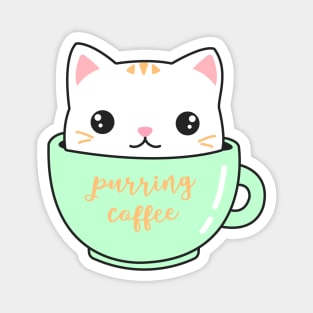 Coffee cat Magnet