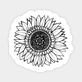 Sunflower Illustration Magnet