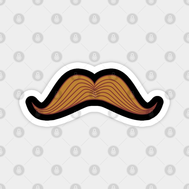 Handlebar brown moustache Edit Magnet by MNZStar