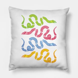 Join or Die Historical Benjamin Franklin Snake Bright Color Pattern Pillow