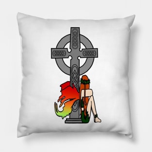 Celtic Cross Faerie Pillow