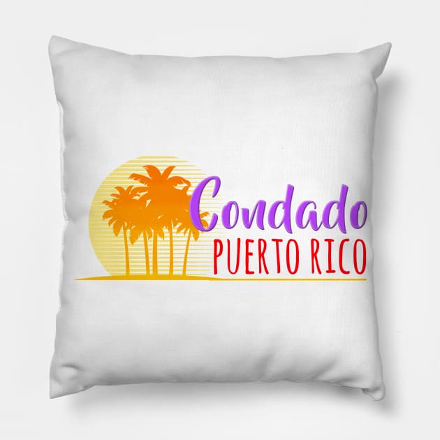 Life's a Beach: Condado, Puerto Rico Pillow by Naves