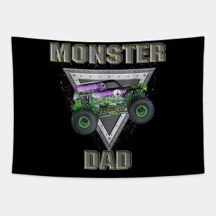 Daddy Of The Birthday Boy Monster Truck Birthday Family Tapestry