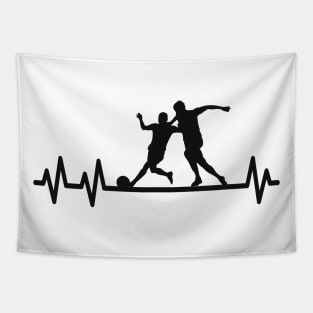 Soccer Heartbeat Pulse Heart Rate Tapestry