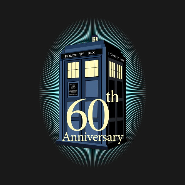 TARDIS 60TH ANNIVERSARY EDITION by KARMADESIGNER T-SHIRT SHOP