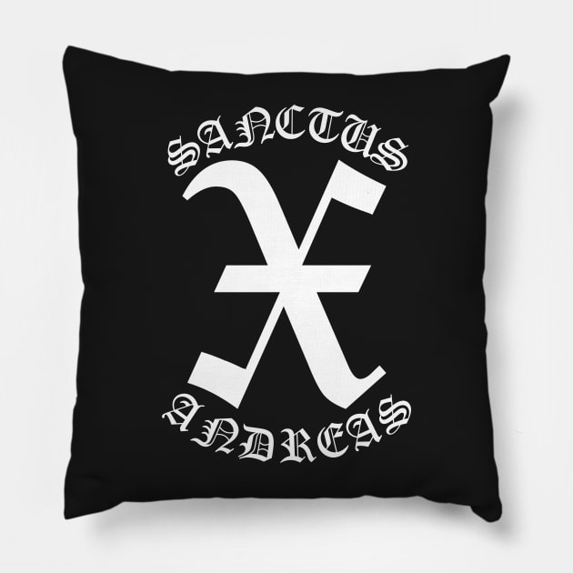 Saint Andrew Cross X Gothic Pocket Pillow by thecamphillips