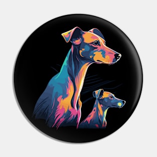 Whippet Fathers Day Pin