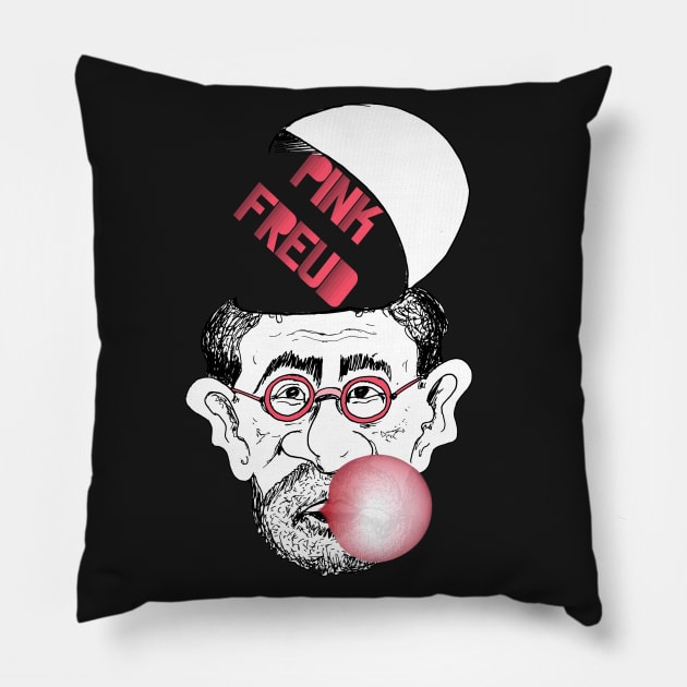 PINK FREUD Pillow by LanaBanana