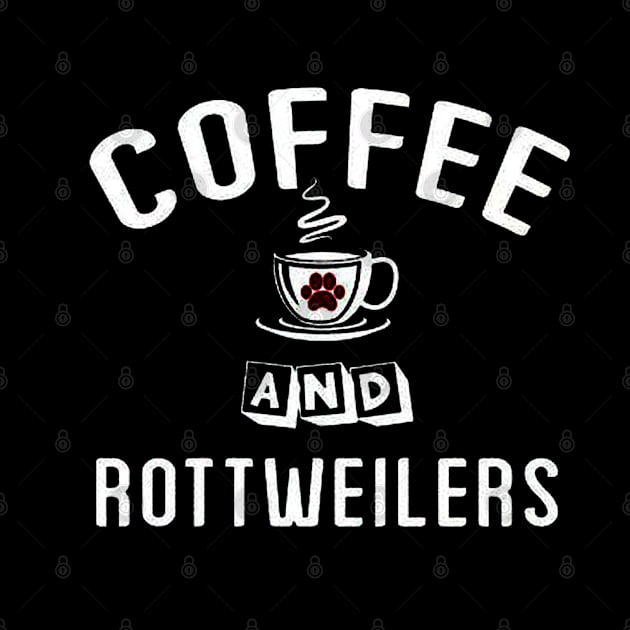 Coffee And Rottweilers Dog by VectorDiariesart