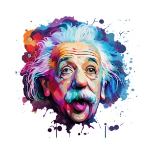 COOL ALBERT EINSTEIN - WATERCOLOR RAINBOW COLORS T-Shirt