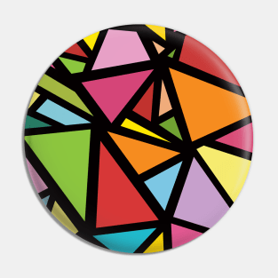 Colorful triangles pattern 7 Pin