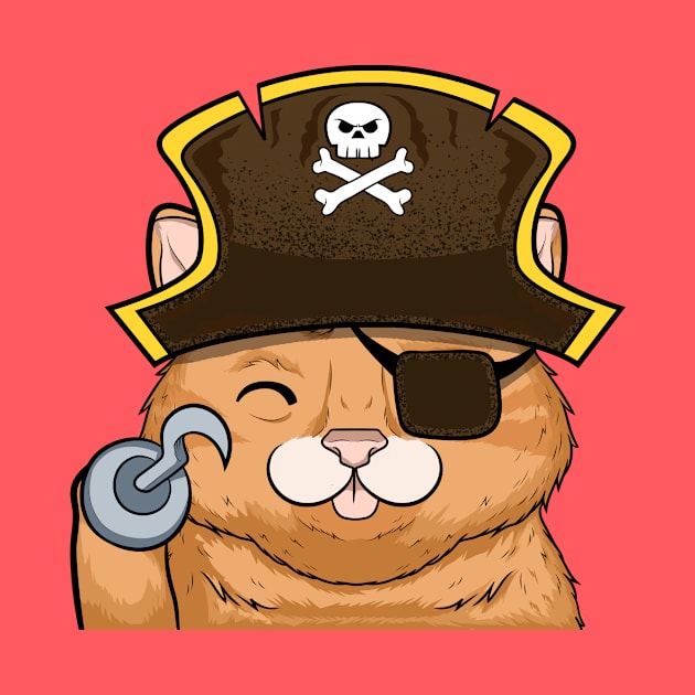 Funny cat halloween pirate by the house of parodies