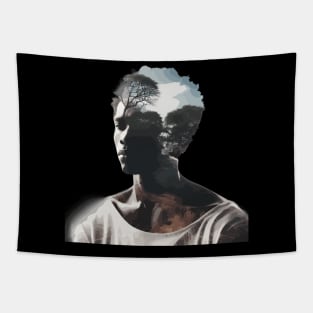 Afrocentric Man Nature Tapestry