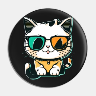 Cat wearing sunglasses cool Pin