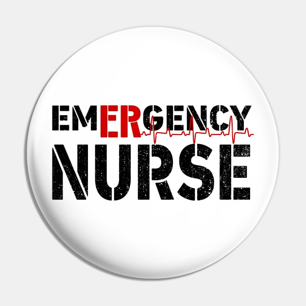 Emergency Nurse Er Nurse Gift Pin by BadDesignCo