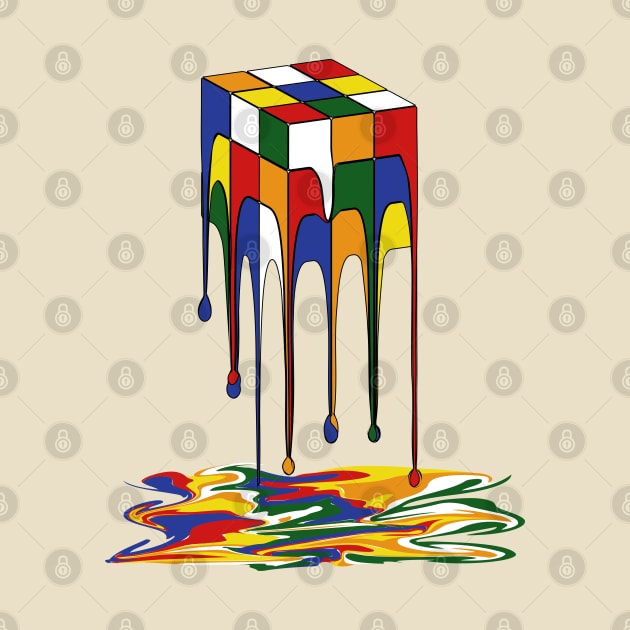 Melting Rubik's Cube Art by Designoholic