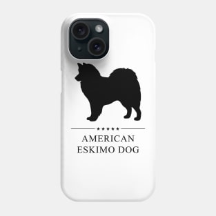 American Eskimo Dog Black Silhouette Phone Case