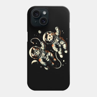 Cosmic Cats Astronaut T-Shirt - Space Explorer Kitties Tee Phone Case