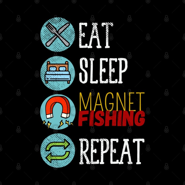 Eat Sleep Magnet Fishing Repeat by maxdax