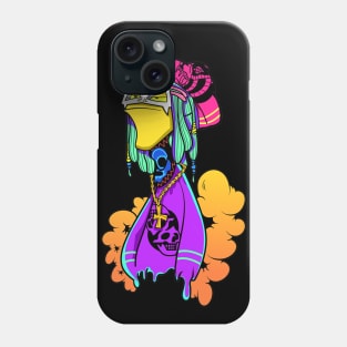 Dope hipster man cartoon drawing Phone Case