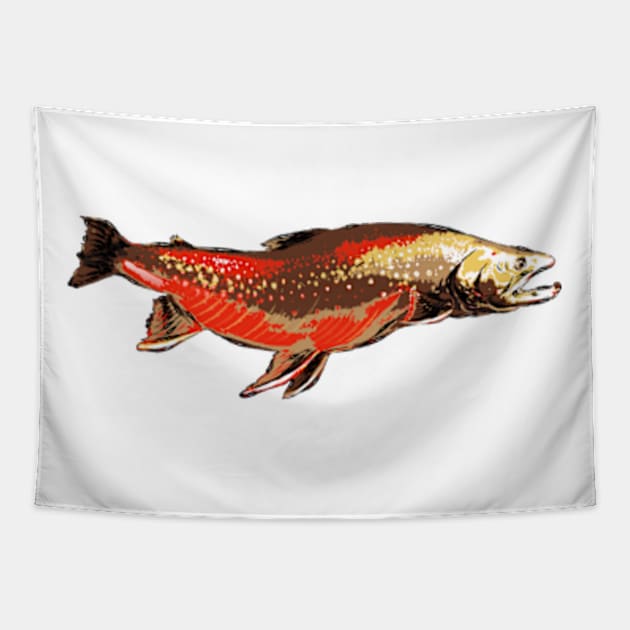 Arctic Char Fish Tapestry by Worldengine