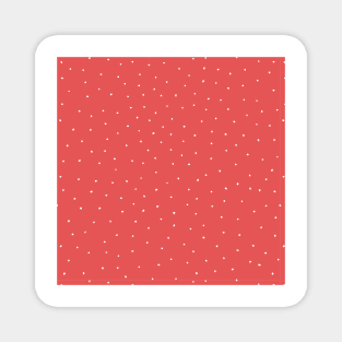 White Spots on Bright Red Magnet