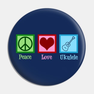 Peace Love Ukulele Pin